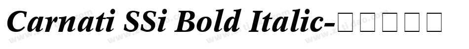 Carnati SSi Bold Italic字体转换